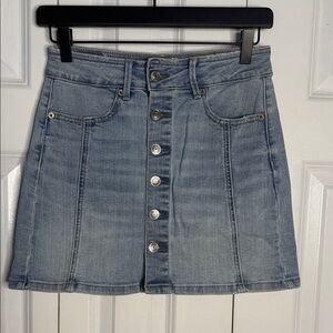 American Eagle Outfitters Light Blue Denim Mini Skirt